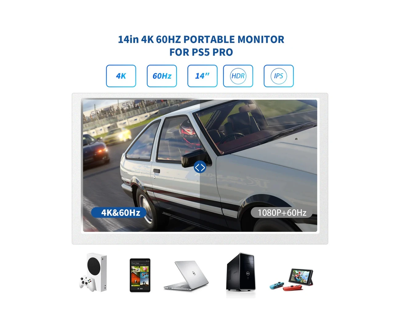 G-STORY 14-inch 4K Portable Monitor for PS5 gallery thumbnail