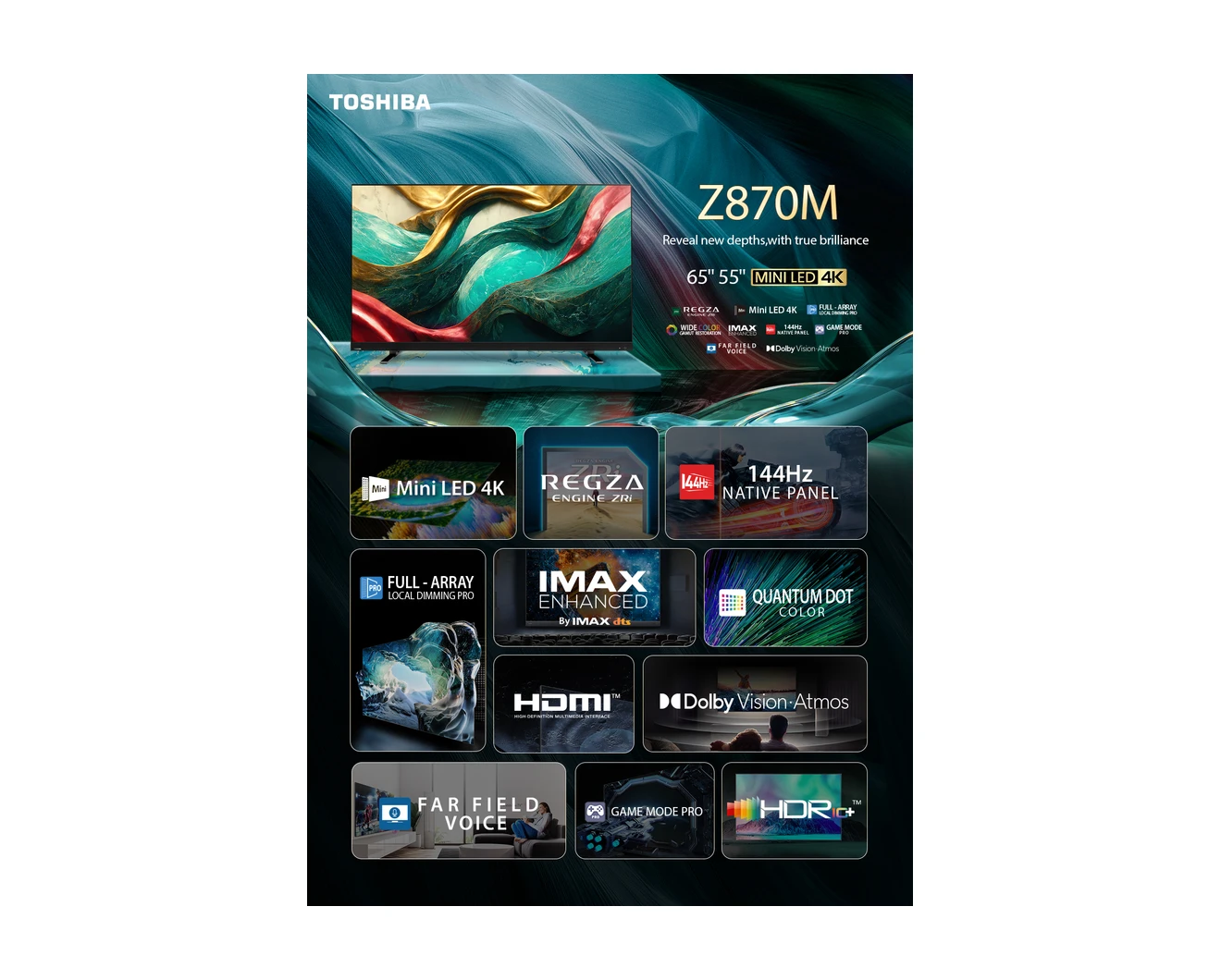 Toshiba Z670RP 144Hz Mini LED Smart TV product image