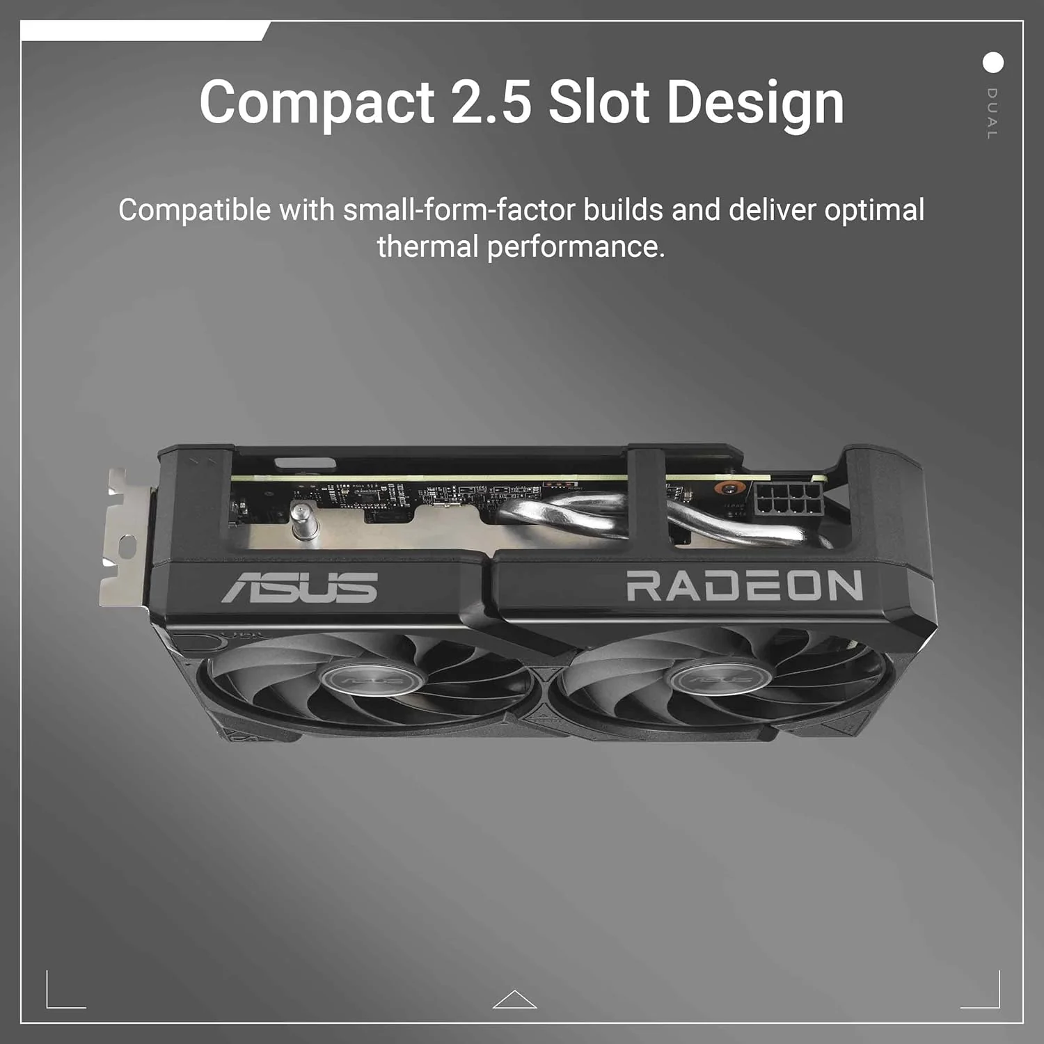 ASUS DUAL Radeon RX 9060 XT GDDR6 Graphics Card gallery thumbnail