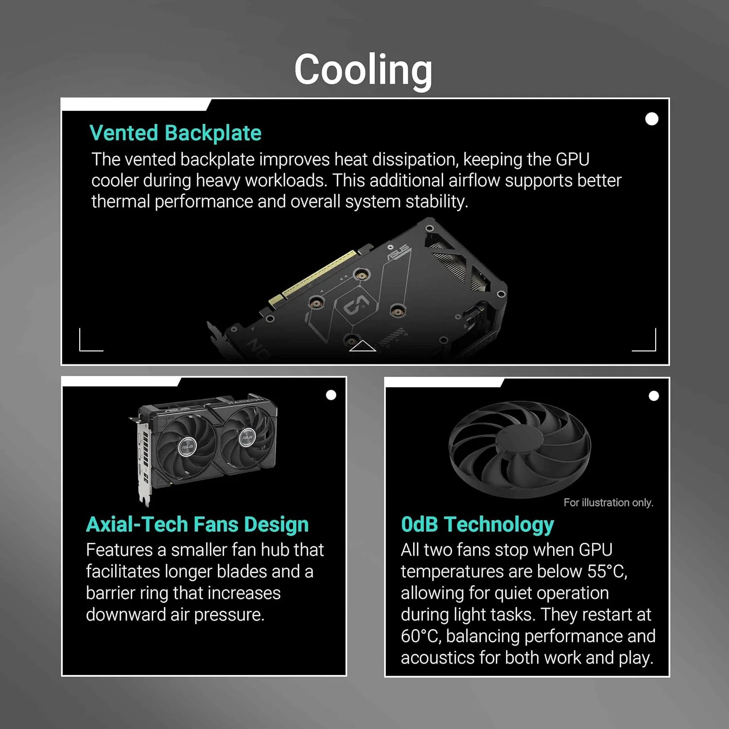 ASUS DUAL Radeon RX 9060 XT GDDR6 Graphics Card gallery thumbnail