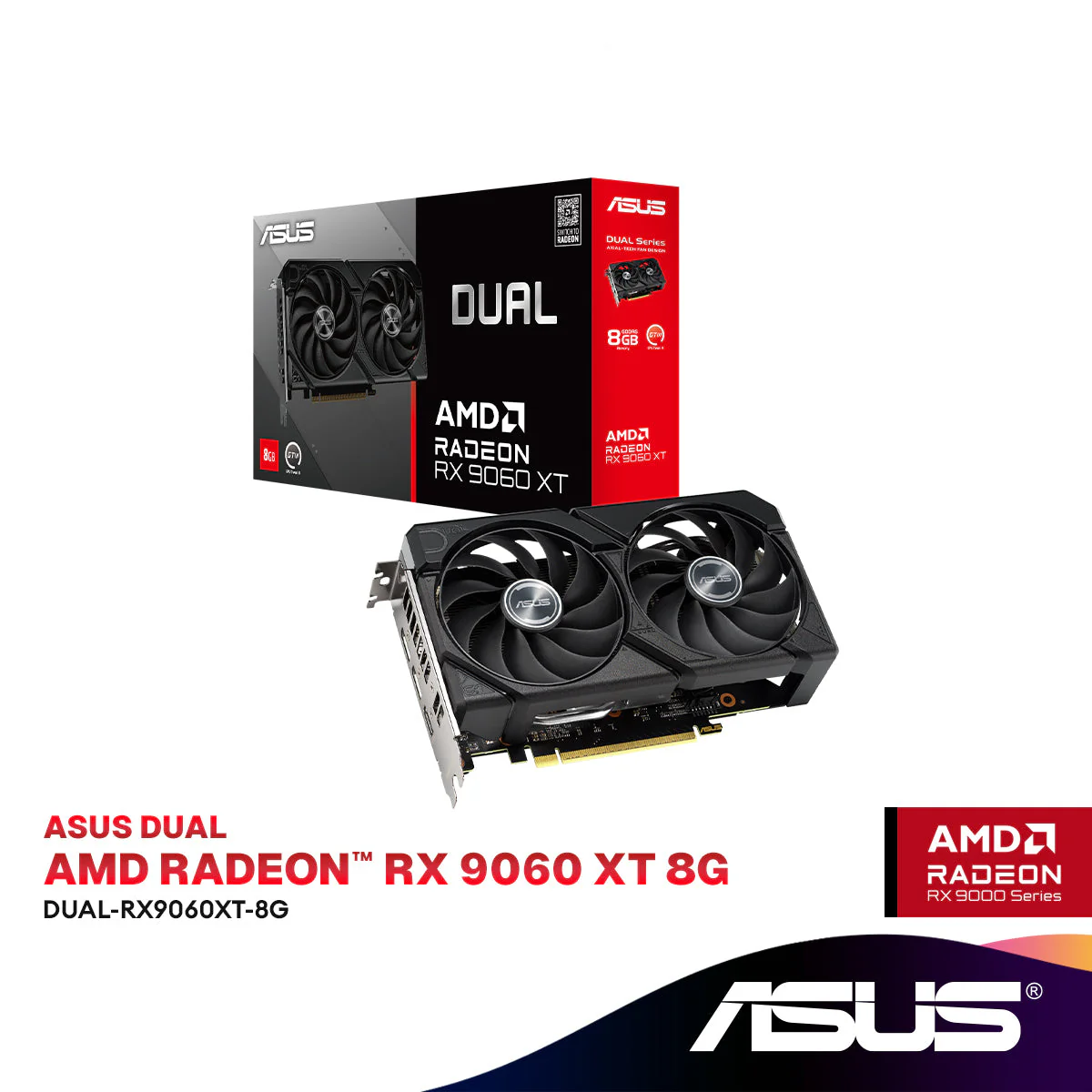 ASUS DUAL Radeon RX 9060 XT GDDR6 Graphics Card product image