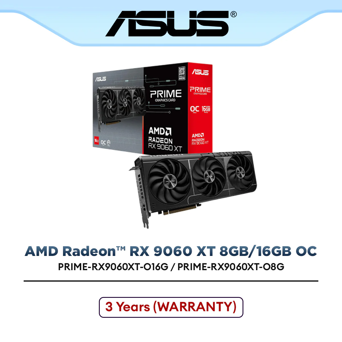 ASUS Prime Radeon RX 9060 XT GDDR6 OC Edition Graphics Card product image