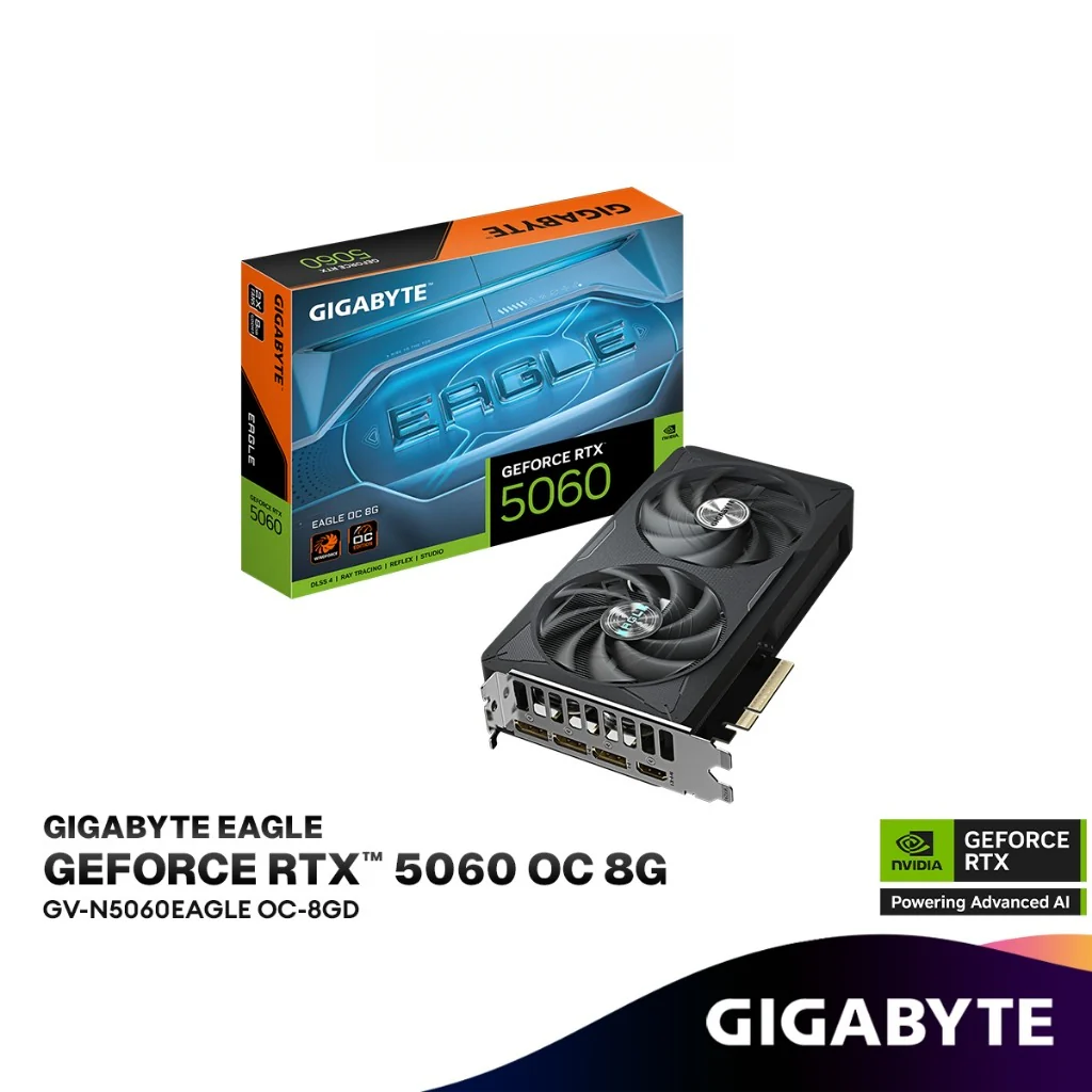 GIGABYTE GeForce RTX 5060 Eagle / Eagle Ice OC 8G GDDR7 Graphics Card product image