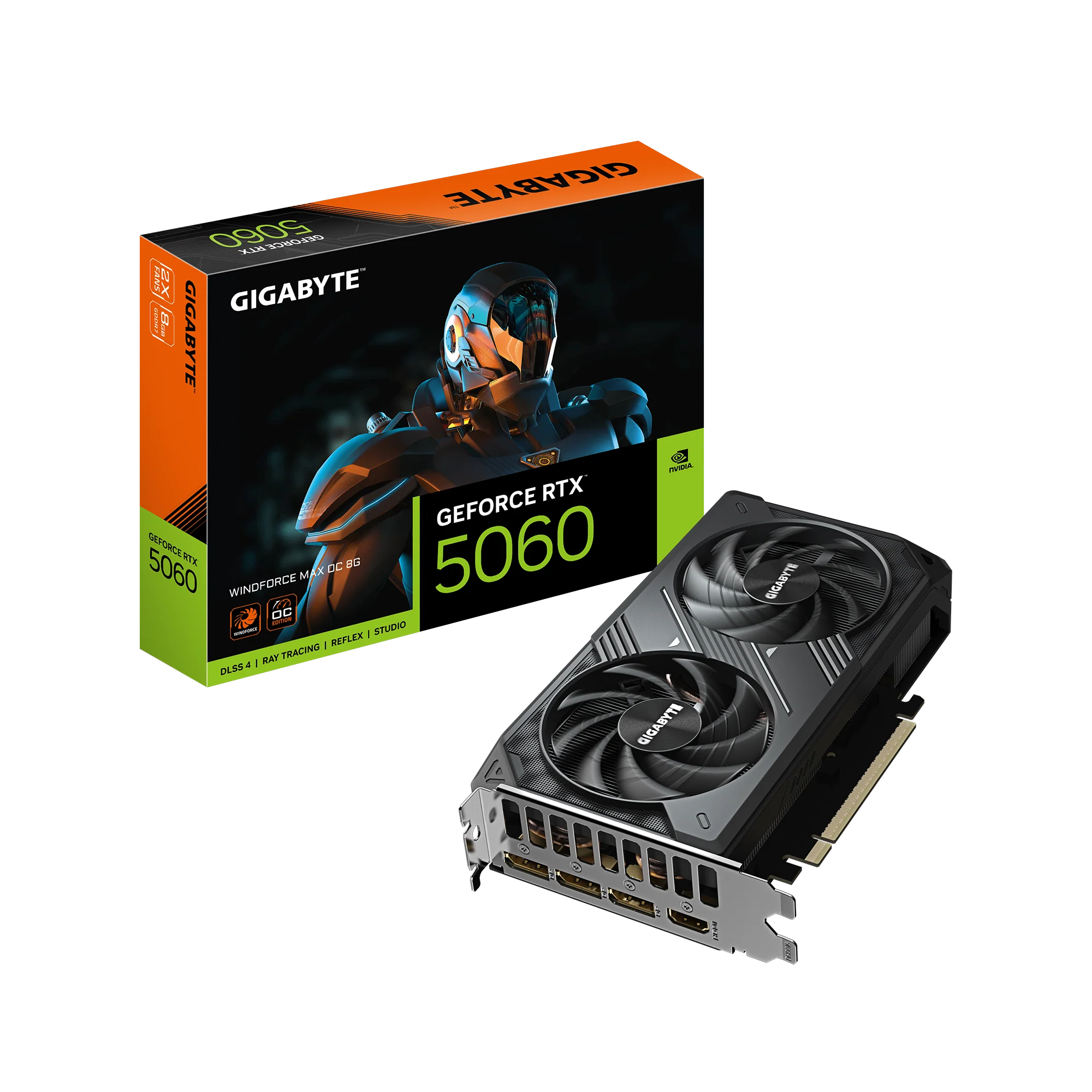 GIGABYTE GeForce RTX 5060 WINDFORCE MAX OC 8G GDDR7 Graphics Card gallery thumbnail