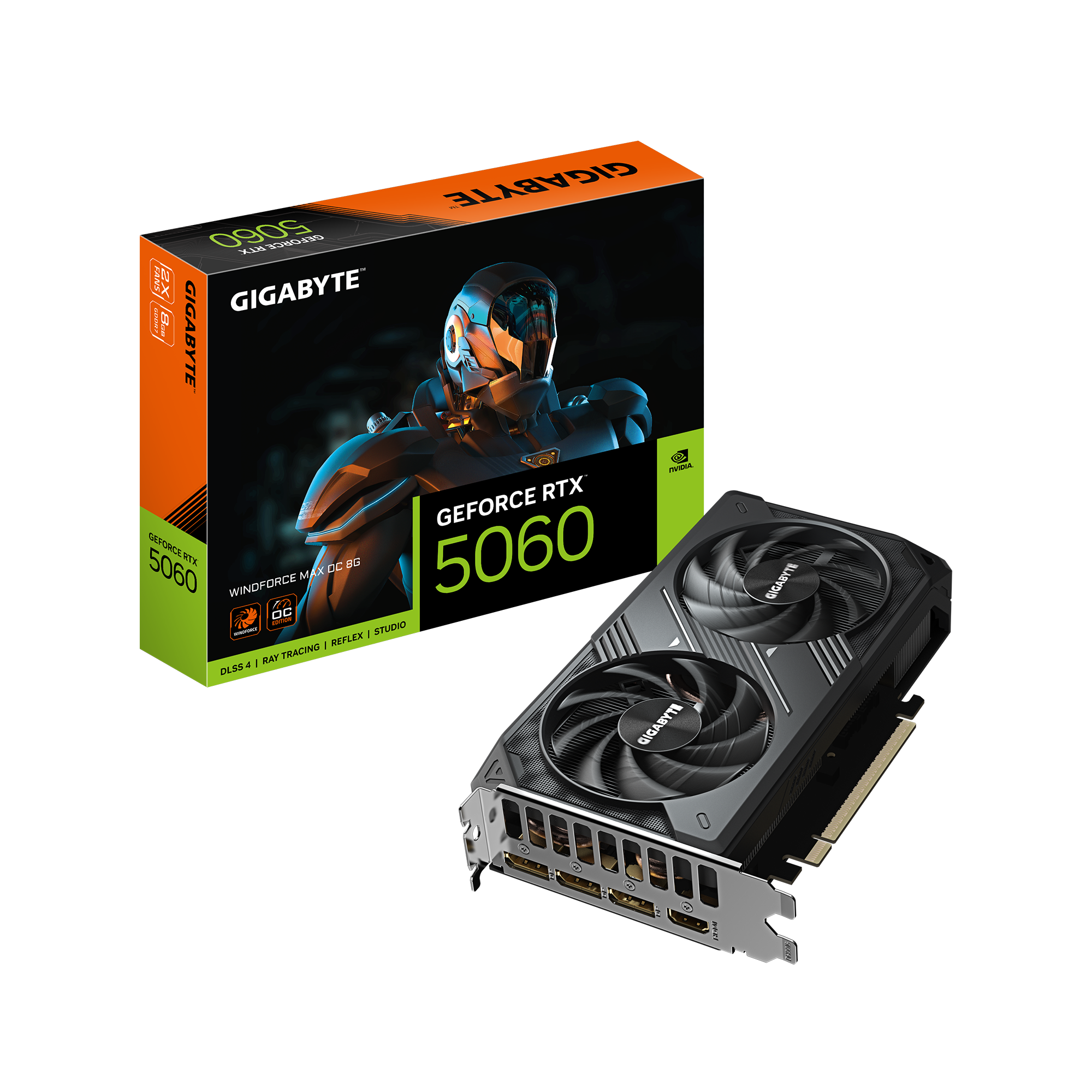 GIGABYTE GeForce RTX 5060 WINDFORCE MAX OC 8G GDDR7 Graphics Card product image