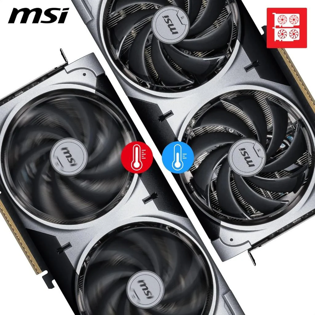 MSI GeForce RTX 5070 VENTUS 2X OC 12GB GDDR7 Graphics Card - OC Black gallery thumbnail