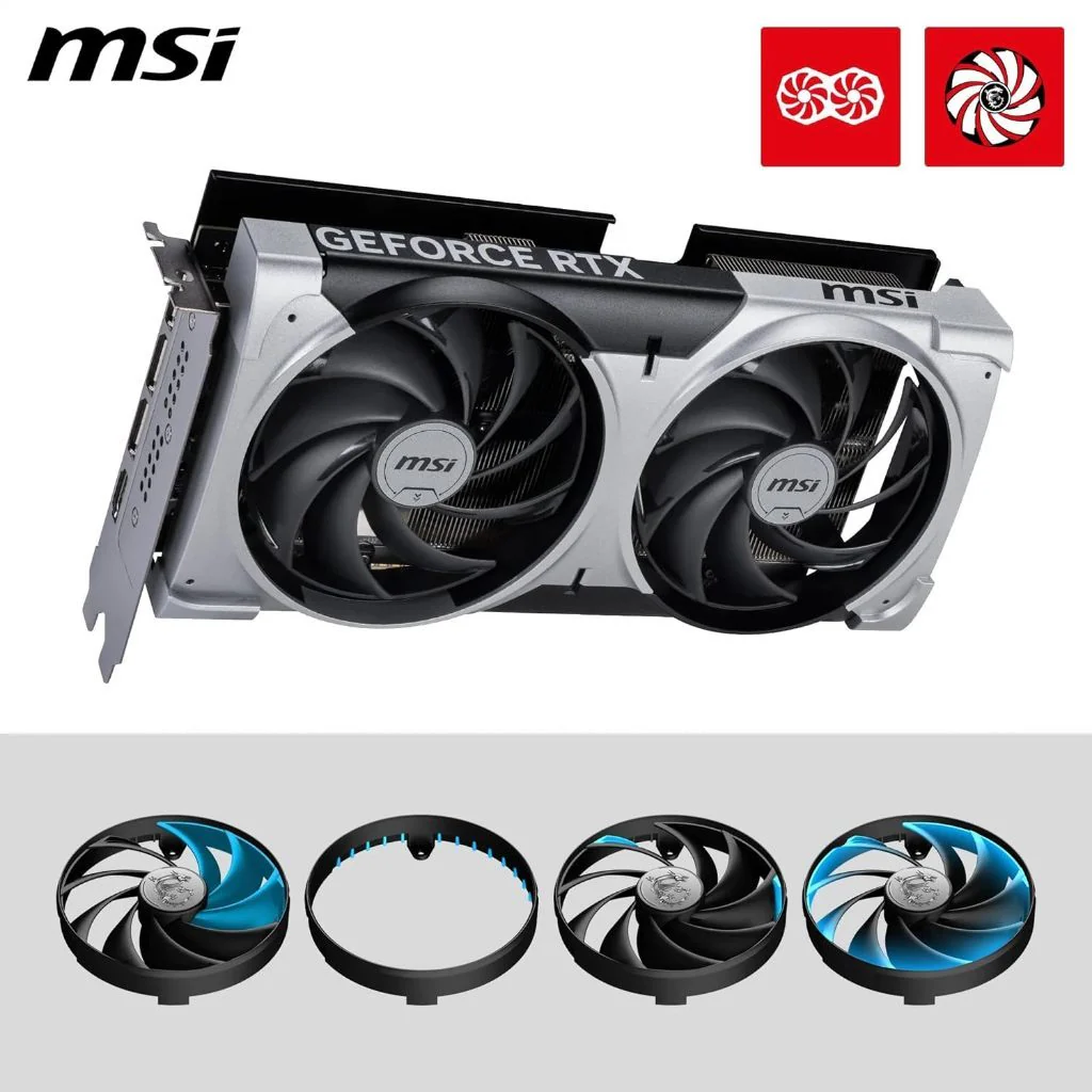 MSI GeForce RTX 5070 VENTUS 2X OC 12GB GDDR7 Graphics Card - OC Black gallery thumbnail