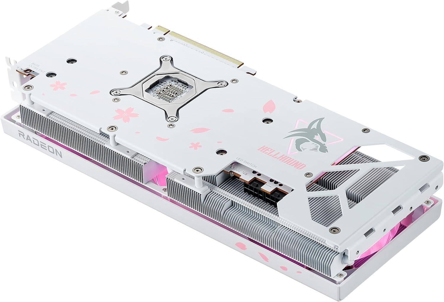PowerColor Hellhound Sakura Radeon RX 7800 XT OC 16GB GDDR6 White Graphics Card gallery thumbnail