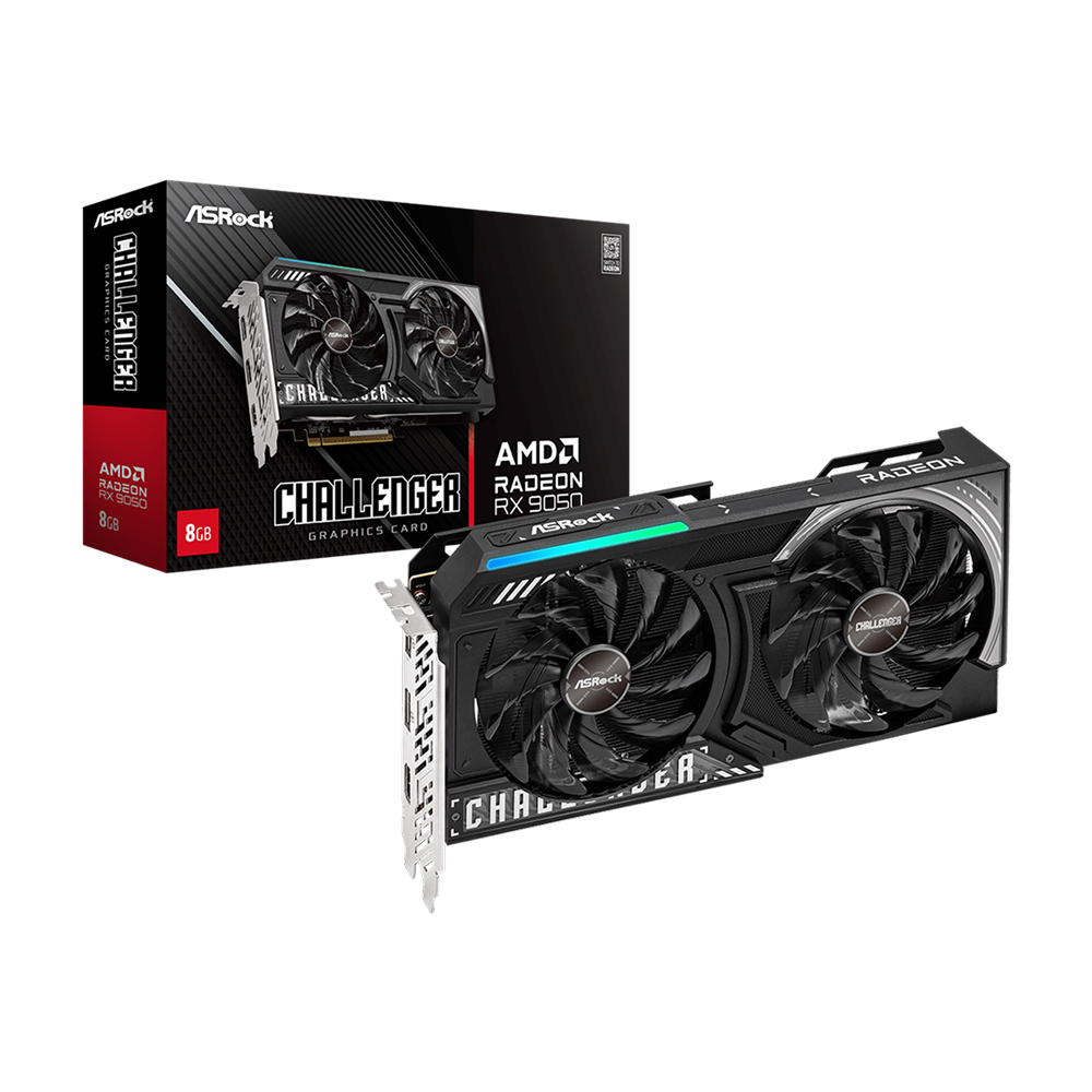 ASRock Radeon RX 9050 Challenger 8GB GDDR6 Graphics Card product image