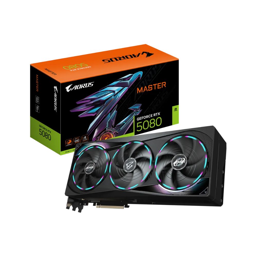 Gigabyte AORUS GeForce RTX 5080 MASTER 16GB GDDR7 Graphics Card product image