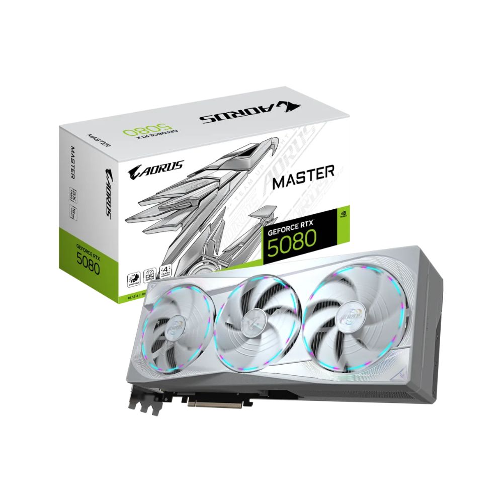 Gigabyte AORUS GeForce RTX 5080 MASTER ICE 16GB GDDR7 Graphics Card product image