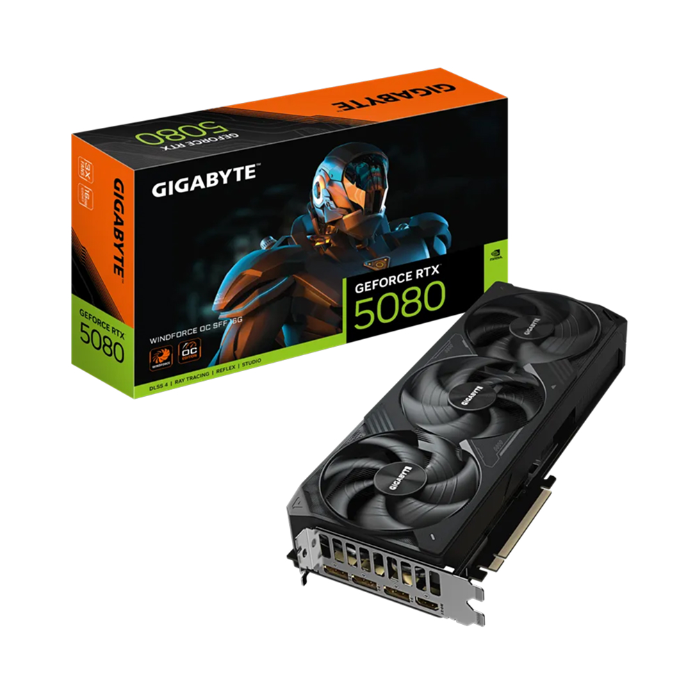 Gigabyte GeForce RTX 5080 WINDFORCE OC SFF 16GB GDDR7 Graphics Card gallery thumbnail