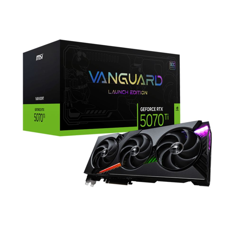 MSI GeForce RTX 5070 Ti VANGUARD SOC Launch Edition 16GB GDDR7 Graphics Card product image
