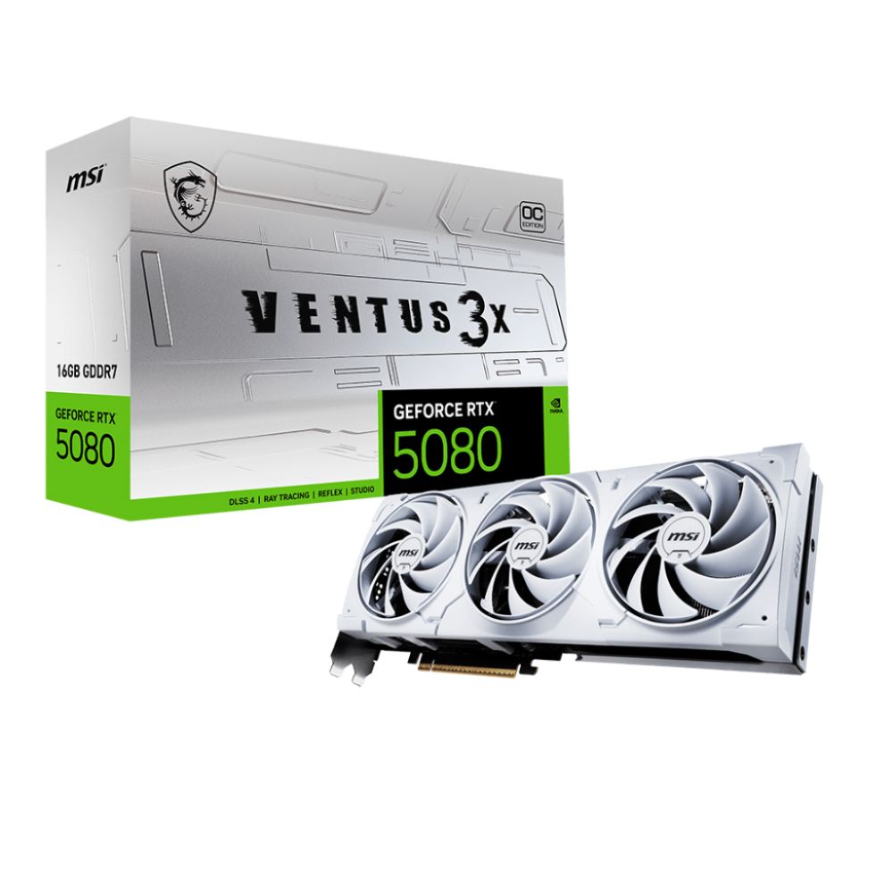 MSI GeForce RTX 5080 VENTUS 3X OC 16GB GDDR7 Graphics Card gallery thumbnail