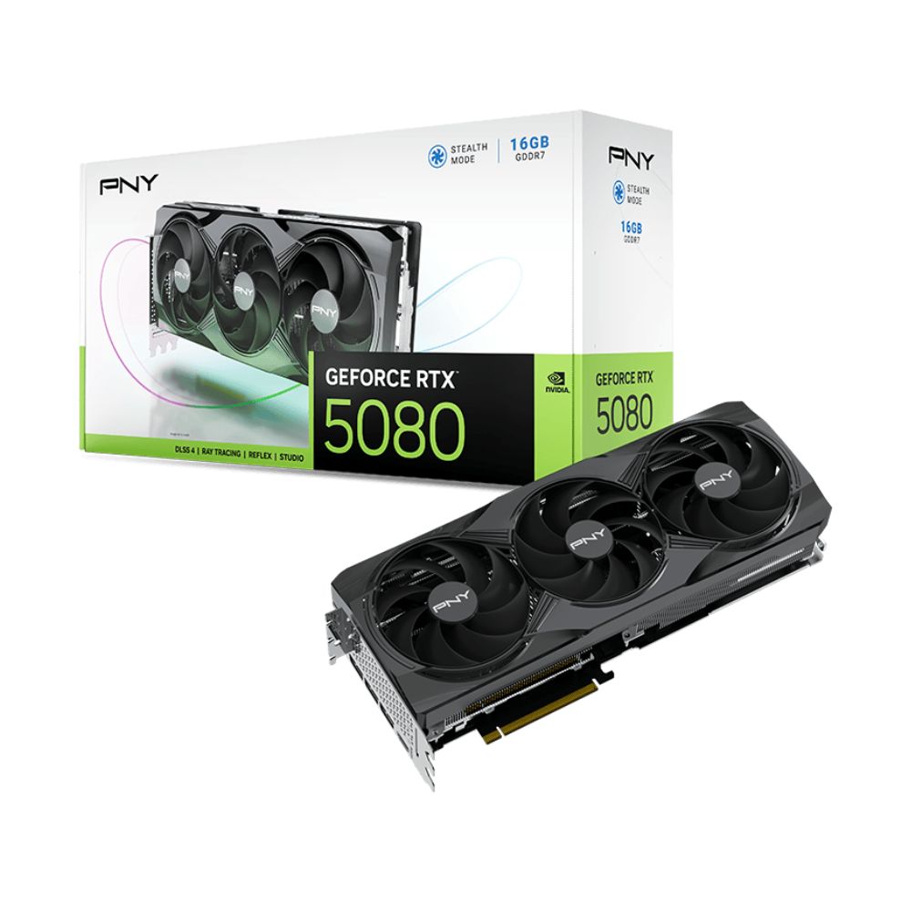 PNY GeForce RTX 5080 Triple Fan 16GB GDDR7 Graphics Card product image